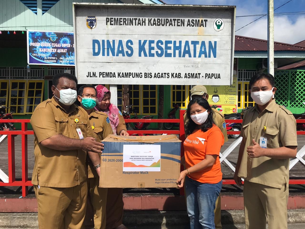 Yayasan Tahija Distribusi Masker ke Tenaga Kesehatan Hingga ke Asmat, Papua