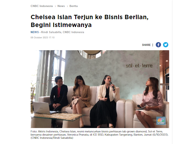 Chelsea Islan Terjun ke Bisnis Berlian, Begini Istimewanya