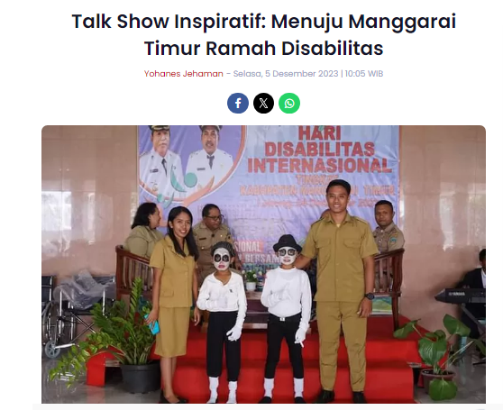 Talk Show Inspiratif: Menuju Manggarai Timur Ramah Disabilitas