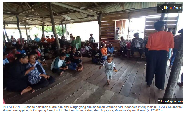 Keren, WVI Gelar Pelatihan Suara dan Aksi Warga di Kampung Asei Kabupaten Jayapura