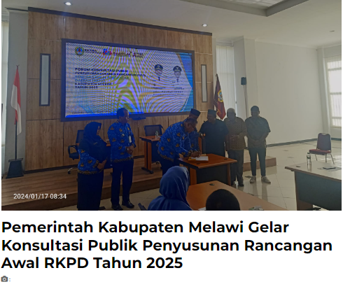 Pemerintah Kabupaten Melawi Gelar Konsultasi Publik Penyusunan Rancangan Awal RKPD Tahun 2025