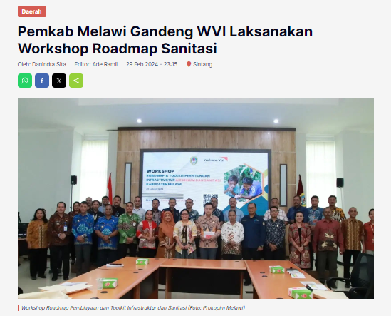 Pemkab Melawi Gandeng WVI Laksanakan Workshop Roadmap Sanitasi